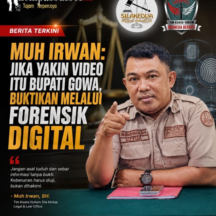 Muh Irwan: Jika Yakin Video Itu Bupati Gowa, Buktikan Melalui Forensik Digital