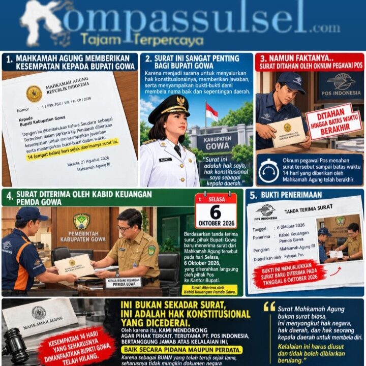 Putusan MA Terbit, Surat Baru Diterima! Kuasa Hukum Bupati Gowa Desak Dugaan Penahanan Surat Diusut